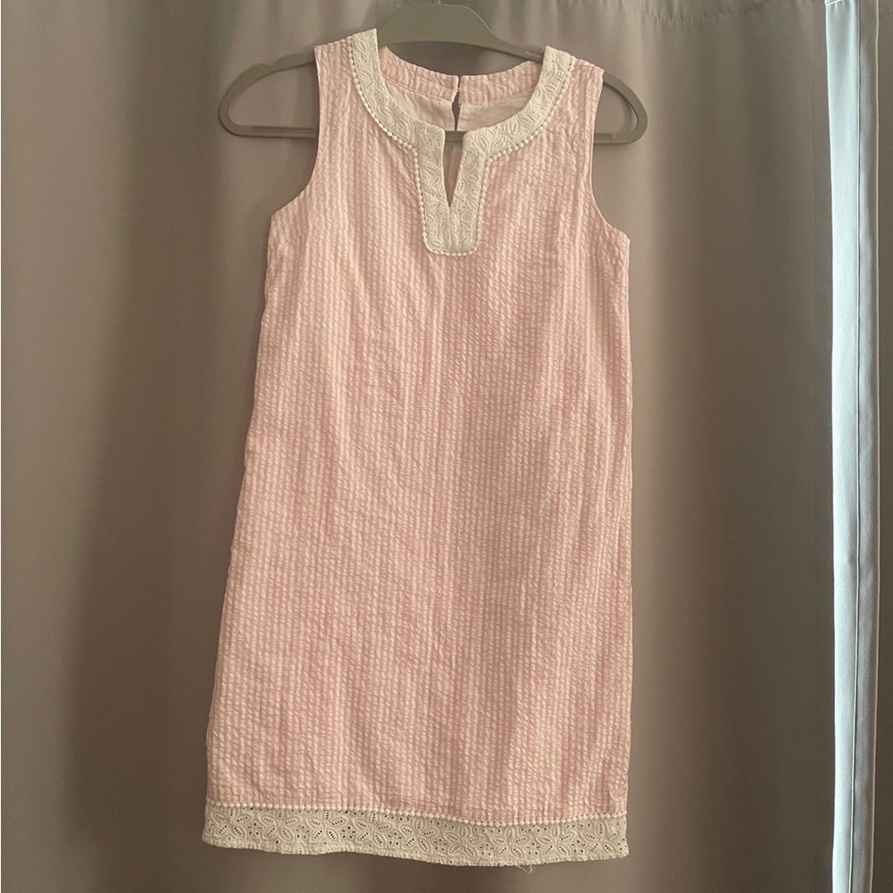Vineyard Vines Pink Sleeveless Sheath Dress with Slit